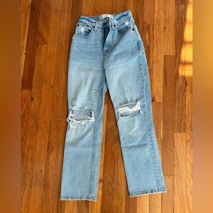 Abercrombie straight leg ultra high rise